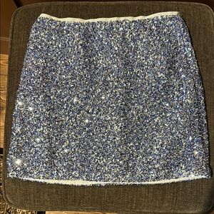 Topshop Sparkling Blue Mini Skirt